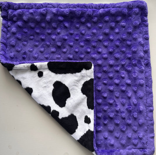 Purple Cow Minky Lovey