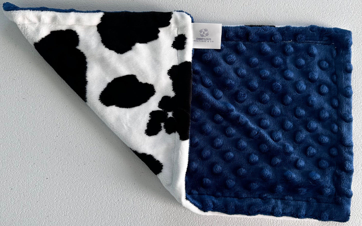 Dark Blue Cow Burp Cloth