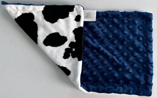 Dark Blue Cow Burp Cloth