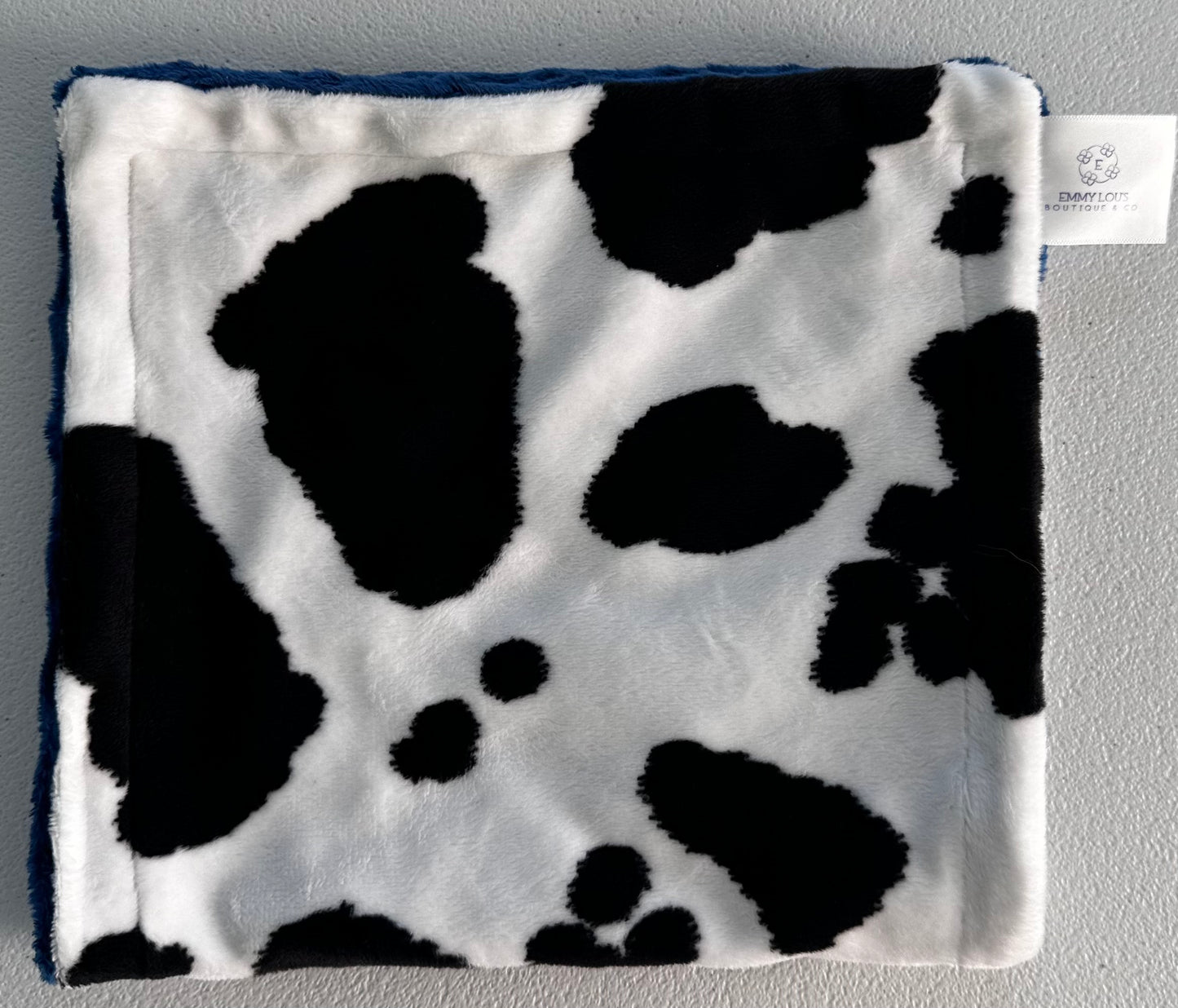 Dark Blue Cow Burp Cloth